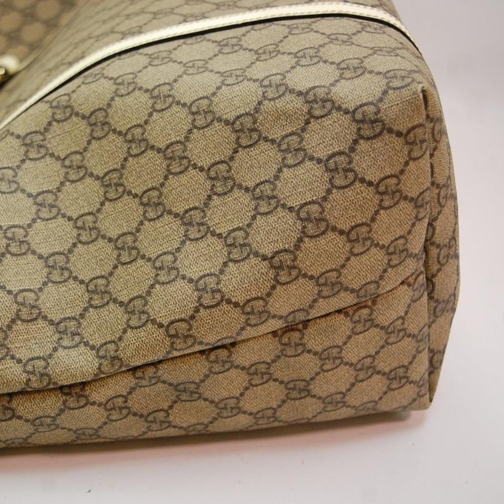 GUCCI**RARE EXTRA LARGE SIZE **20 X 13 X 8** TOTE CREAM/TAN - Picture 6 of 14
